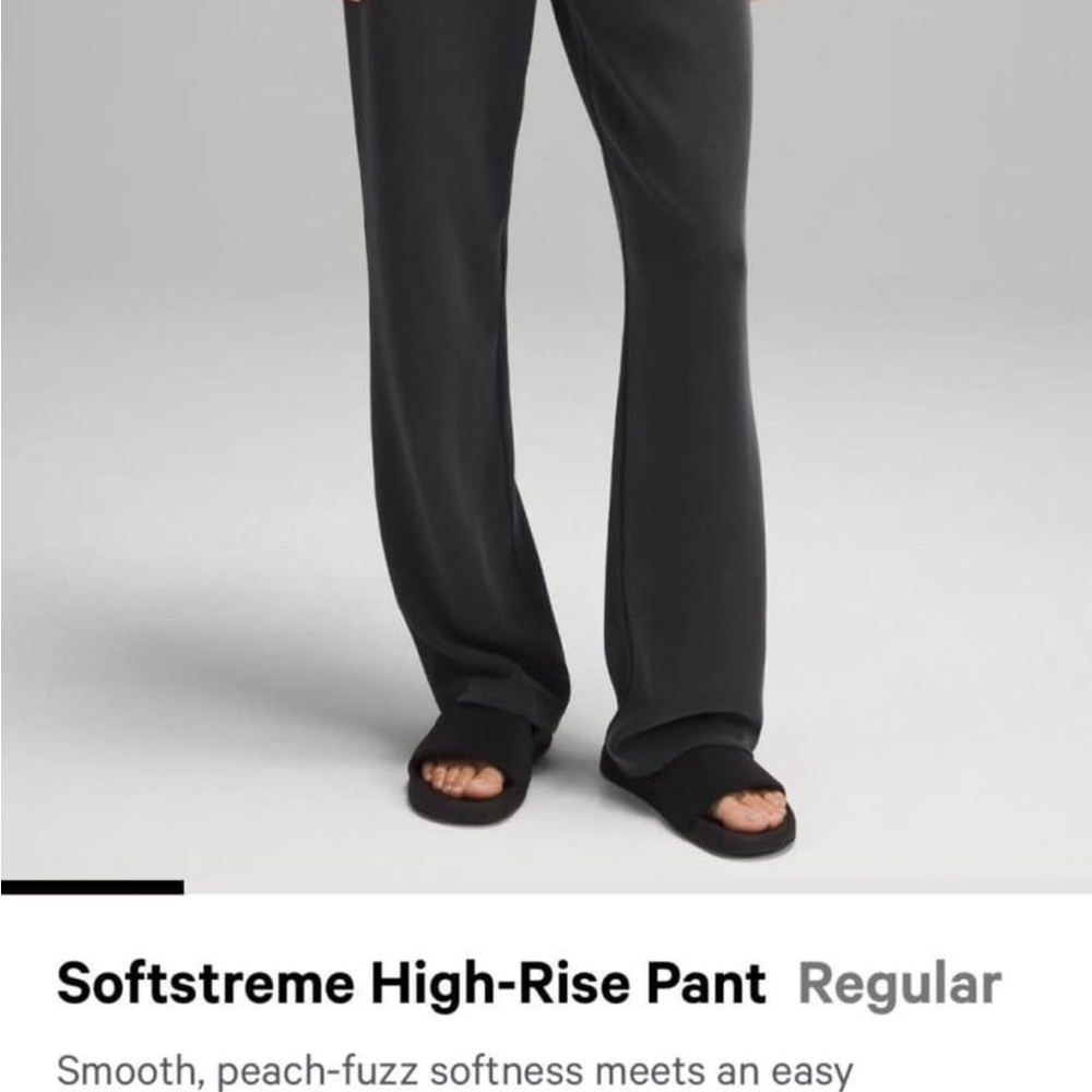 Lululemon size 8 soft stream pant. Dark grey